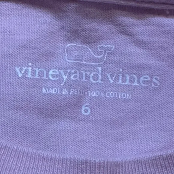 Pink vineyard vines t shirt sz 6 Whale Logo Tee - Picture 2 of 6